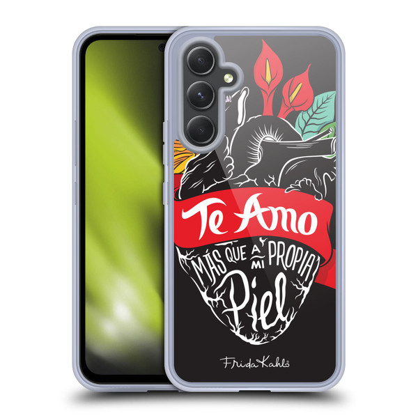 Frida Kahlo Typography Heart Soft Gel Case for Samsung Galaxy A54 5G