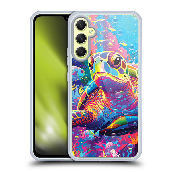 Michael David Ward Animals Turtle Magic Soft Gel Case for Samsung Galaxy A34 5G