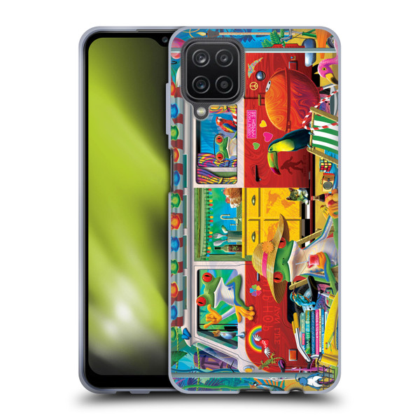 Michael David Ward Psychedelic Art Van Life Frog Soft Gel Case for Samsung Galaxy A12 (2020)