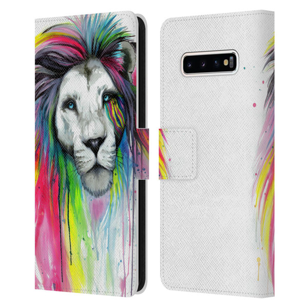 Pixie Cold Cats Rainbow Mane Leather Book Wallet Case Cover For Samsung Galaxy S10+ / S10 Plus