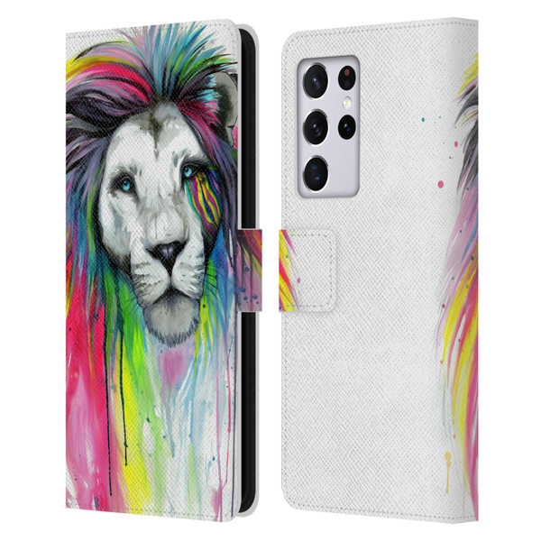 Pixie Cold Cats Rainbow Mane Leather Book Wallet Case Cover For Samsung Galaxy S21 Ultra 5G