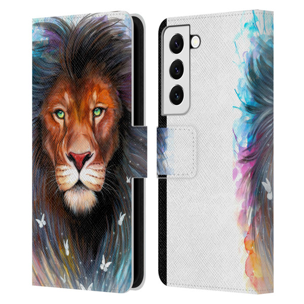 Pixie Cold Cats Sacred King Leather Book Wallet Case Cover For Samsung Galaxy S22 5G