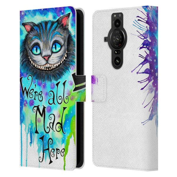Pixie Cold Cats We Are All Mad Here Leather Book Wallet Case Cover For Sony Xperia Pro-I