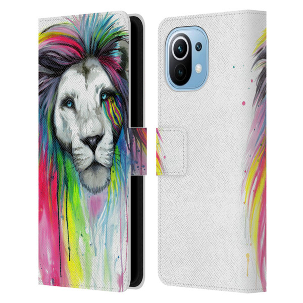 Pixie Cold Cats Rainbow Mane Leather Book Wallet Case Cover For Xiaomi Mi 11