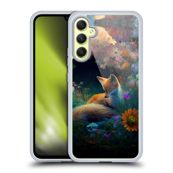 JK Stewart Art Fox Soft Gel Case for Samsung Galaxy A34 5G