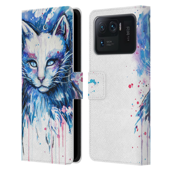 Pixie Cold Cats Space Leather Book Wallet Case Cover For Xiaomi Mi 11 Ultra