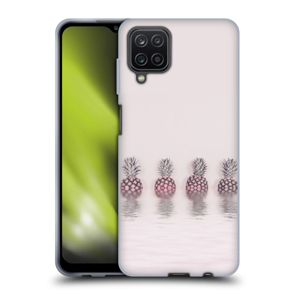 LebensArt Pastels Pineapples Soft Gel Case for Samsung Galaxy A12 (2020)