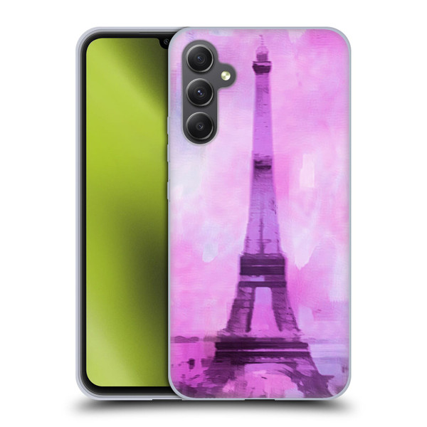 LebensArt Pastels Abstract Soft Gel Case for Samsung Galaxy A34 5G