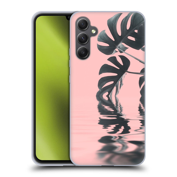 LebensArt Pastels Monstera Soft Gel Case for Samsung Galaxy A34 5G