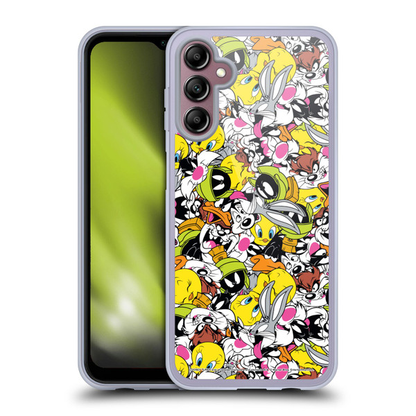 Looney Tunes Patterns Group Soft Gel Case for Samsung Galaxy A14 5G