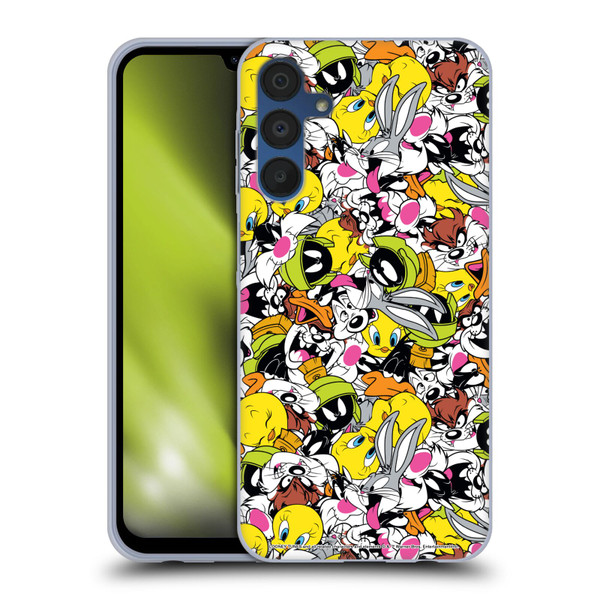 Looney Tunes Patterns Group Soft Gel Case for Samsung Galaxy A15 & MagSafe