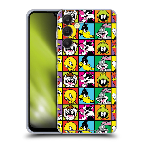 Looney Tunes Patterns Tiles Soft Gel Case for Samsung Galaxy A25 5G