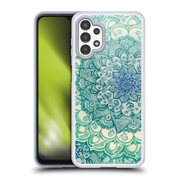 Micklyn Le Feuvre Mandala 3 Emerald Doodle Soft Gel Case for Samsung Galaxy A13 (2022)