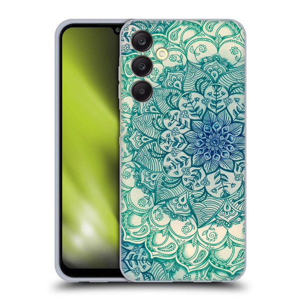 Micklyn Le Feuvre Mandala 3 Emerald Doodle Soft Gel Case for Samsung Galaxy A25 5G