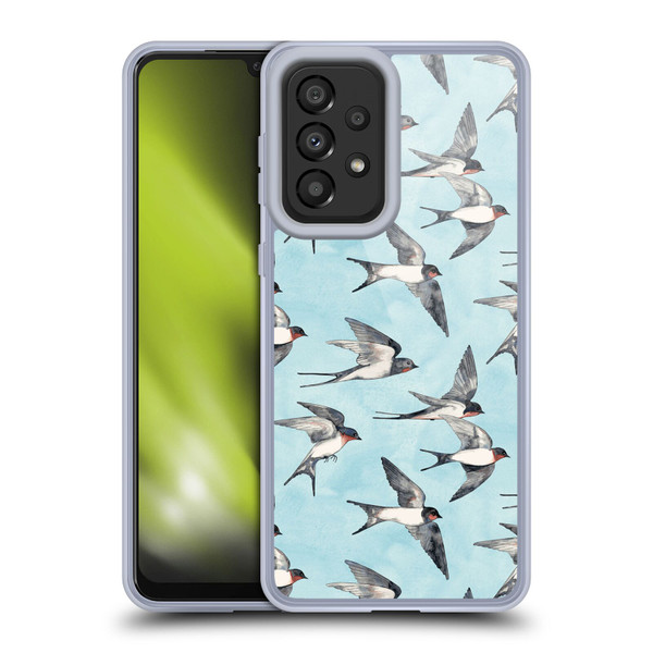 Micklyn Le Feuvre Patterns Swallow Flight Soft Gel Case for Samsung Galaxy A33 5G (2022)