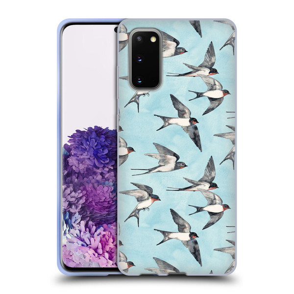 Micklyn Le Feuvre Patterns Swallow Flight Soft Gel Case for Samsung Galaxy S20 / S20 5G