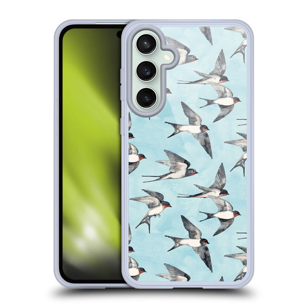 Micklyn Le Feuvre Patterns Swallow Flight Soft Gel Case for Samsung Galaxy S23 FE 5G & MagSafe