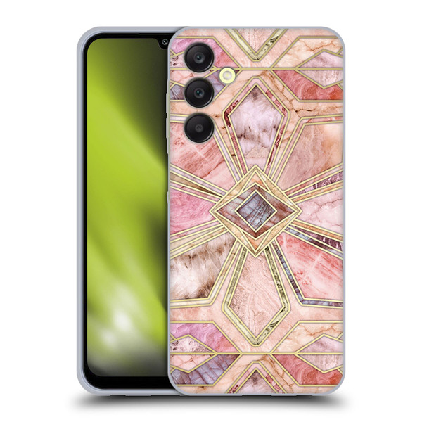 Micklyn Le Feuvre Marble Patterns Gilded Stone Tiles Soft Gel Case for Samsung Galaxy A25 5G