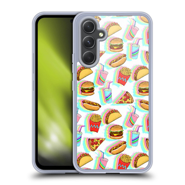 Micklyn Le Feuvre Patterns 2 Rainbow Fast Food Soft Gel Case for Samsung Galaxy A54 5G