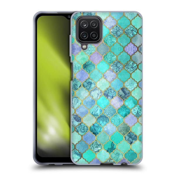 Micklyn Le Feuvre Moroccan Mint Green Soft Gel Case for Samsung Galaxy A12 (2020)