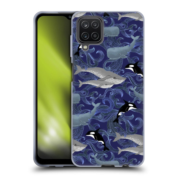 Micklyn Le Feuvre Patterns Giants in Purple Soft Gel Case for Samsung Galaxy A12 (2020)