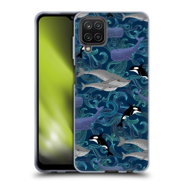 Micklyn Le Feuvre Patterns Giants in Teal Soft Gel Case for Samsung Galaxy A12 (2020)