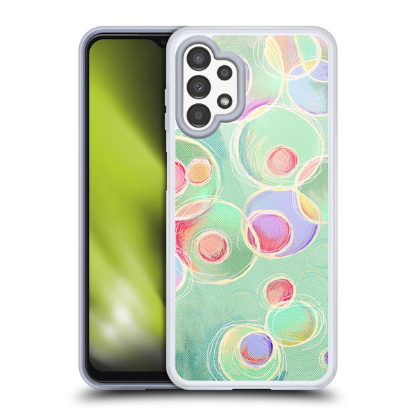 Micklyn Le Feuvre Patterns Iridescent Bubbles Soft Gel Case for Samsung Galaxy A13 (2022)