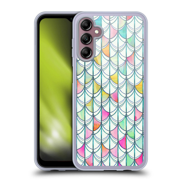 Micklyn Le Feuvre Patterns Fish Scale Cutout Soft Gel Case for Samsung Galaxy A14 5G