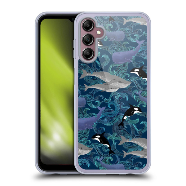 Micklyn Le Feuvre Patterns Giants in Teal Soft Gel Case for Samsung Galaxy A14 5G