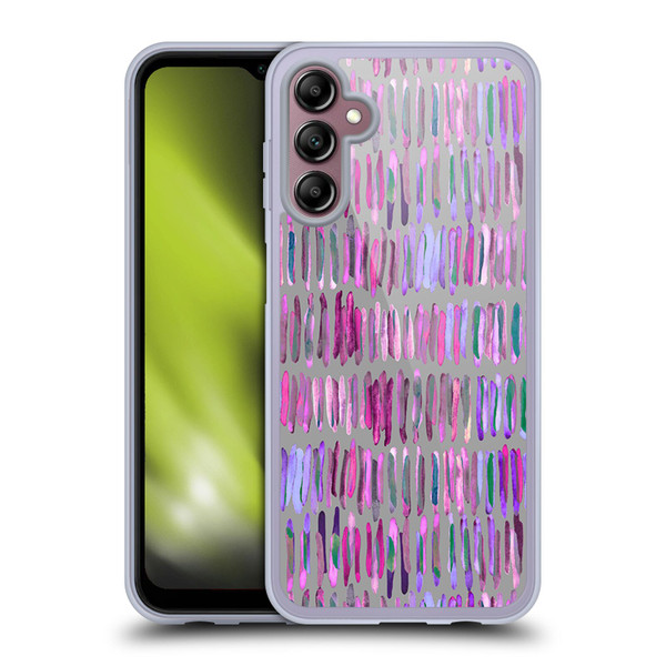 Micklyn Le Feuvre Patterns Messy Watercolour Stripes Soft Gel Case for Samsung Galaxy A14 5G