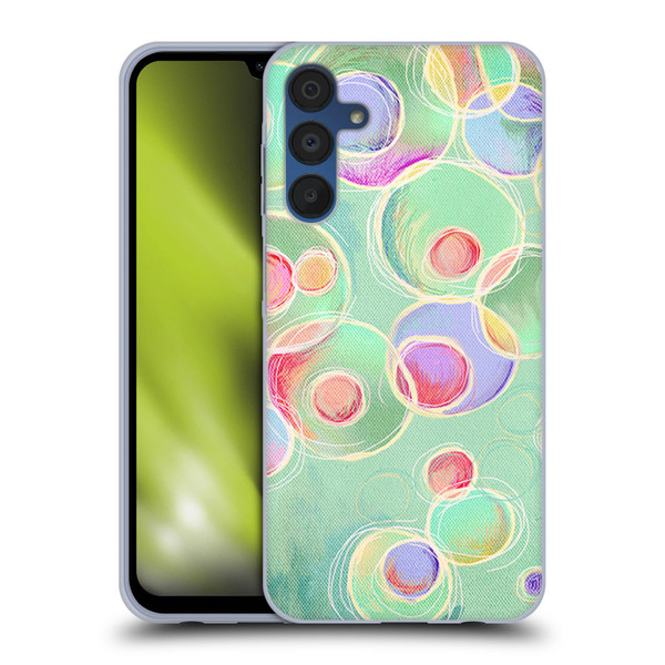 Micklyn Le Feuvre Patterns Iridescent Bubbles Soft Gel Case for Samsung Galaxy A15 & MagSafe