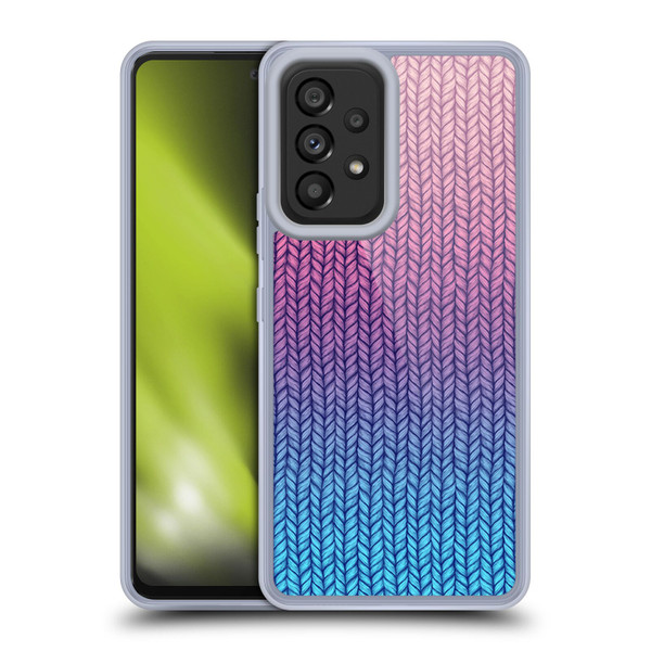 Micklyn Le Feuvre Patterns Chunky Knit Soft Gel Case for Samsung Galaxy A53 5G (2022)