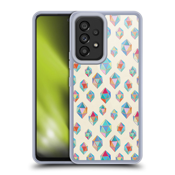 Micklyn Le Feuvre Patterns Floating Gems Soft Gel Case for Samsung Galaxy A53 5G (2022)
