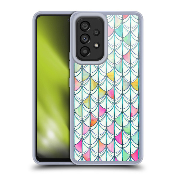 Micklyn Le Feuvre Patterns Fish Scale Cutout Soft Gel Case for Samsung Galaxy A53 5G (2022)