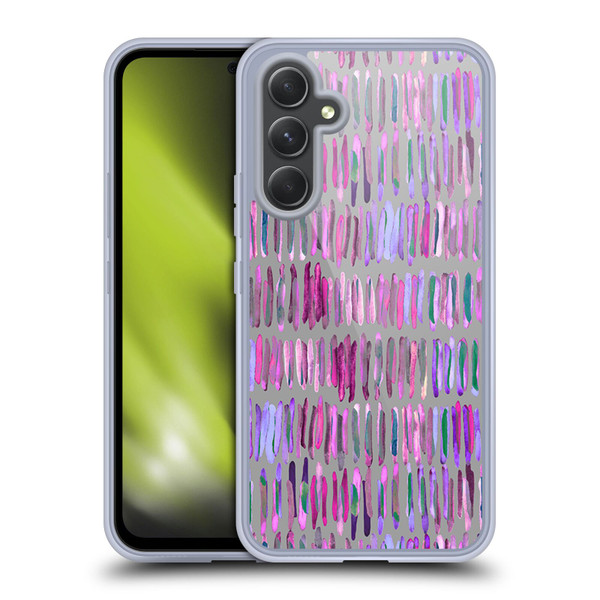 Micklyn Le Feuvre Patterns Messy Watercolour Stripes Soft Gel Case for Samsung Galaxy A54 5G