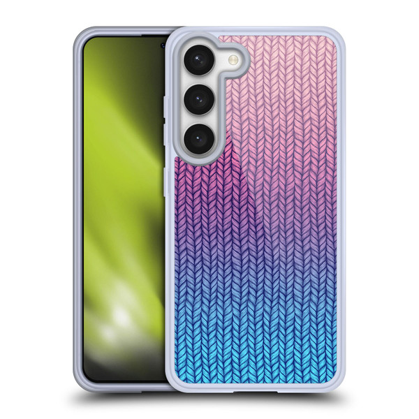 Micklyn Le Feuvre Patterns Chunky Knit Soft Gel Case for Samsung Galaxy S23 5G & MagSafe
