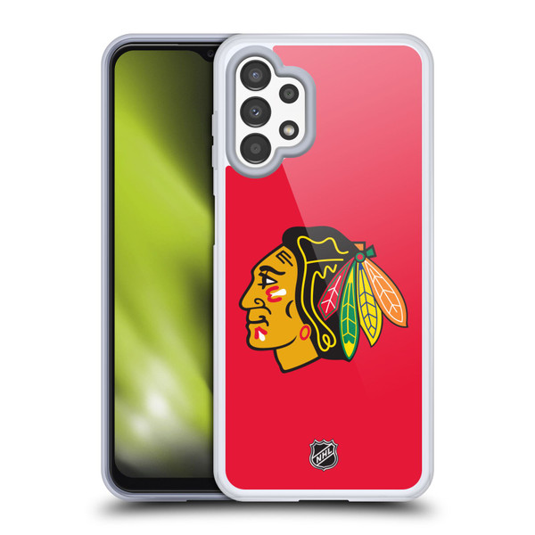 NHL Chicago Blackhawks Plain Soft Gel Case for Samsung Galaxy A13 (2022)