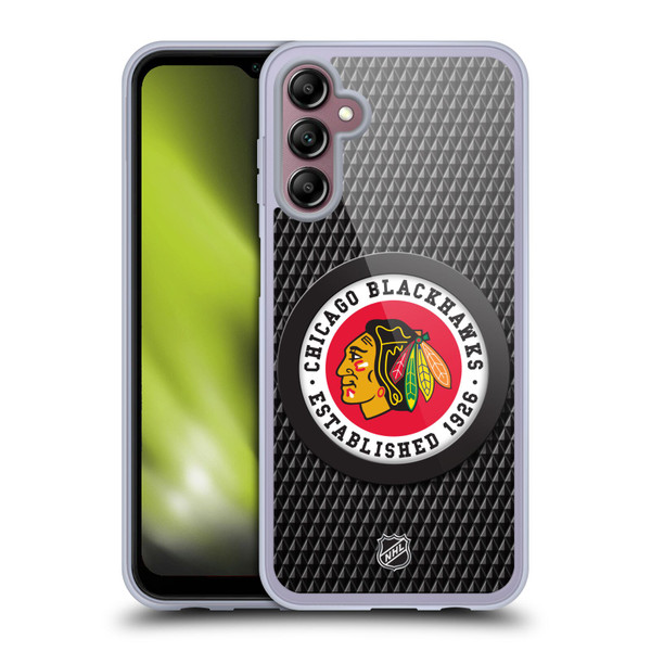 NHL Chicago Blackhawks Puck Texture Soft Gel Case for Samsung Galaxy A14 5G