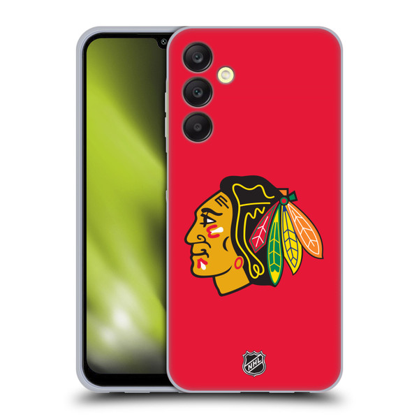 NHL Chicago Blackhawks Plain Soft Gel Case for Samsung Galaxy A25 5G