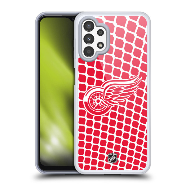 NHL Detroit Red Wings Net Pattern Soft Gel Case for Samsung Galaxy A13 (2022)