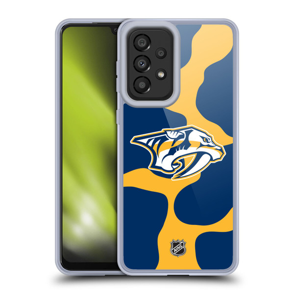 NHL Nashville Predators Cow Pattern Soft Gel Case for Samsung Galaxy A33 5G (2022)