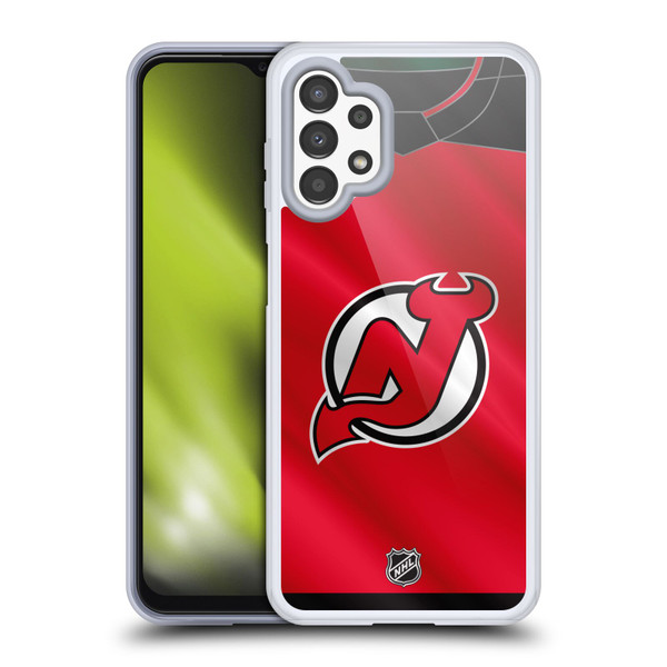 NHL New Jersey Devils Jersey Soft Gel Case for Samsung Galaxy A13 (2022)