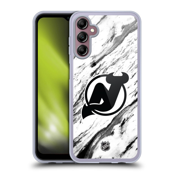 NHL New Jersey Devils Marble Soft Gel Case for Samsung Galaxy A14 5G