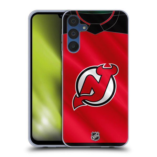 NHL New Jersey Devils Jersey Soft Gel Case for Samsung Galaxy A15 & MagSafe