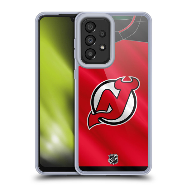 NHL New Jersey Devils Jersey Soft Gel Case for Samsung Galaxy A33 5G (2022)