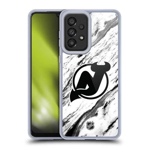 NHL New Jersey Devils Marble Soft Gel Case for Samsung Galaxy A33 5G (2022)