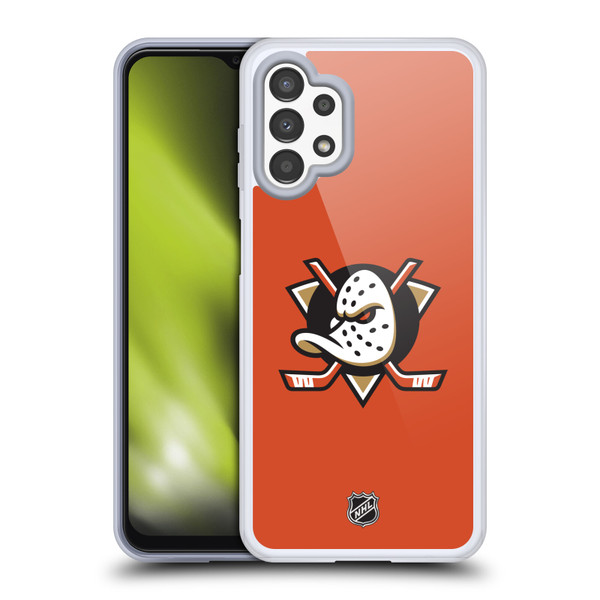 NHL Anaheim Ducks Plain Soft Gel Case for Samsung Galaxy A13 (2022)