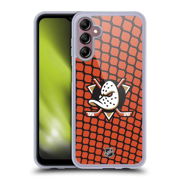 NHL Anaheim Ducks Net Pattern Soft Gel Case for Samsung Galaxy A14 5G