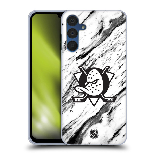 NHL Anaheim Ducks Marble Soft Gel Case for Samsung Galaxy A15 & MagSafe