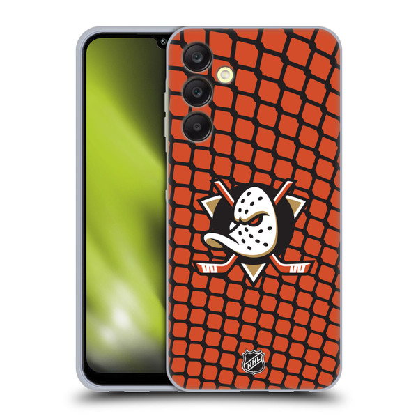NHL Anaheim Ducks Net Pattern Soft Gel Case for Samsung Galaxy A25 5G